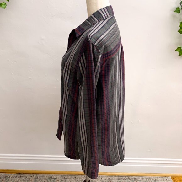 Madewell Classic Ex-Boyfriend Cotton Oversized Shirt Rockvale Plaid Medium - Picture 6 of 11